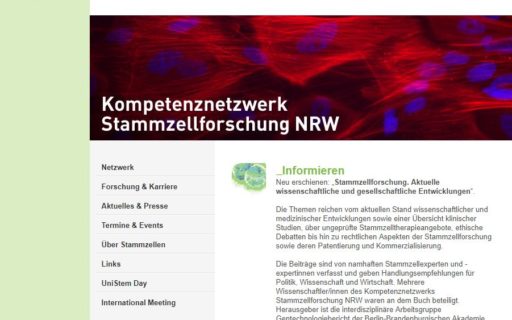 Kompetenznetzwerk Stammzellforschung NRW: neuer Standort im Life Science Center