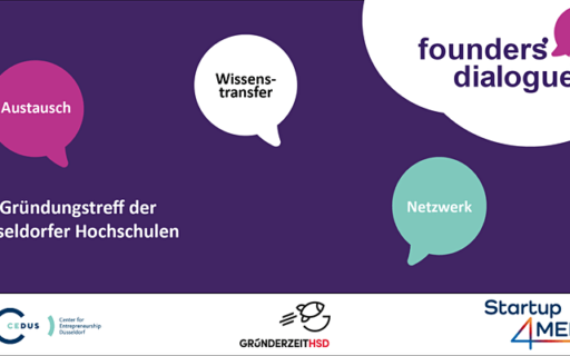 Founders‘ Dialogue – der Gründungstreff der Düsseldorfer Hochschulen am 27. Juli